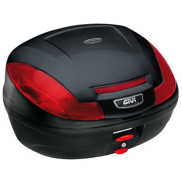 V40N V40N GIVI MONOKEY 40LT TOP CASE MOTO NOIR FEUX ROUGES