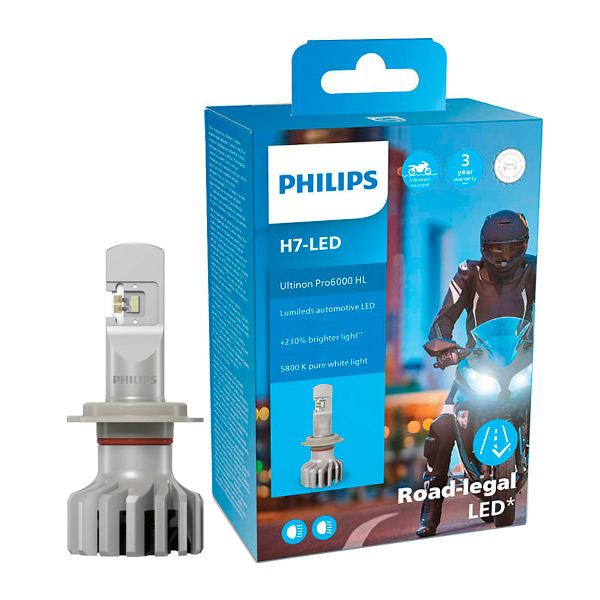 Ampoule Philips H4 Led Ultinon Pro6000 12V - EuroBikes