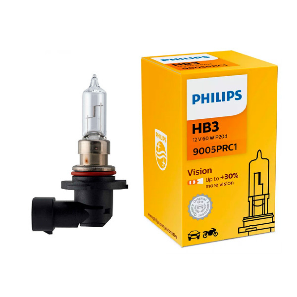Philips Vision HB3 Ampoule De Phare Avant, plus 30% De Luminosité
