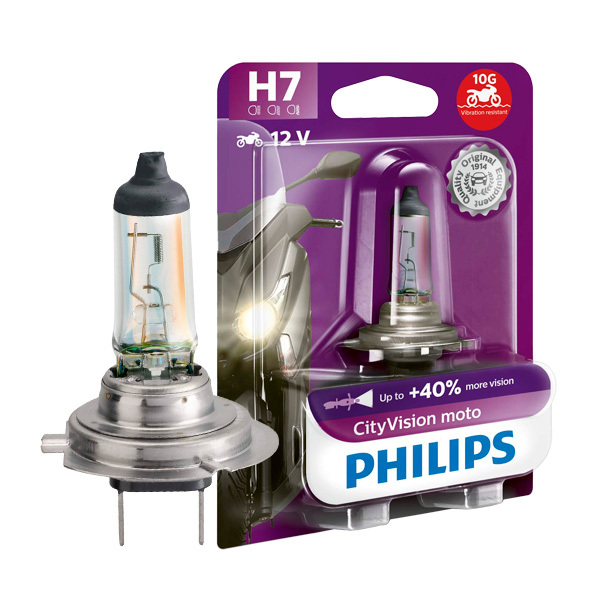 Philips H7 City Vision Moto Ampoule 12V 55W - EuroBikes
